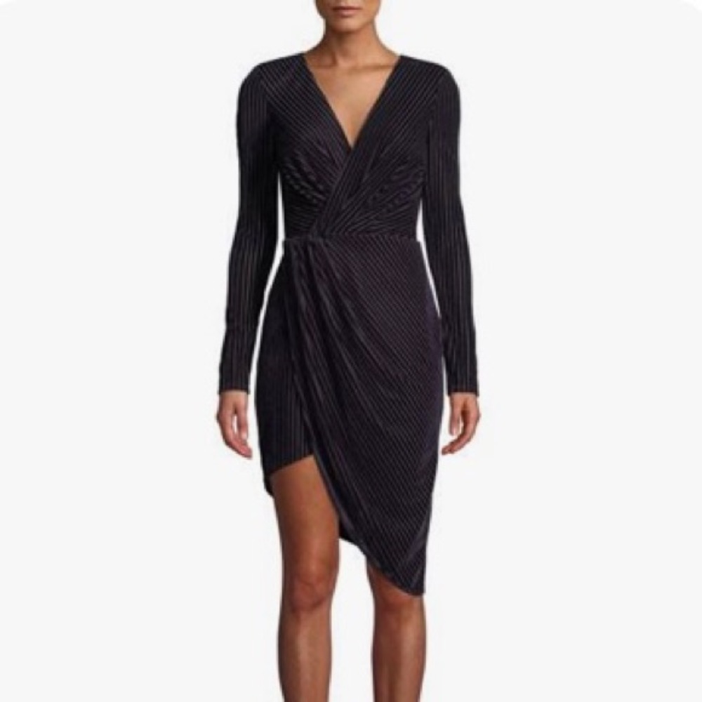 RYSE The Label Ribbed Asymmetrical Mini Dress XS